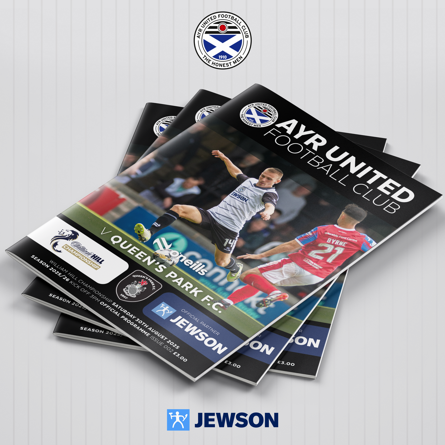 Match Programme - Ayr United vs Queen's Park - 30/08/25