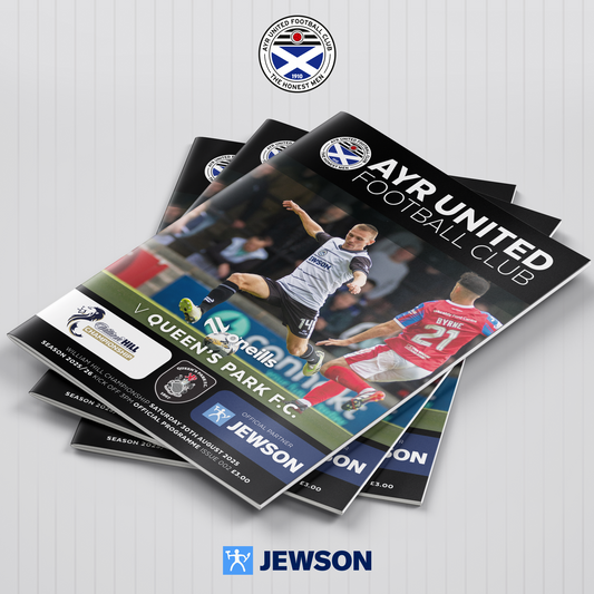 Match Programme - Ayr United vs Queen's Park - 30/08/25