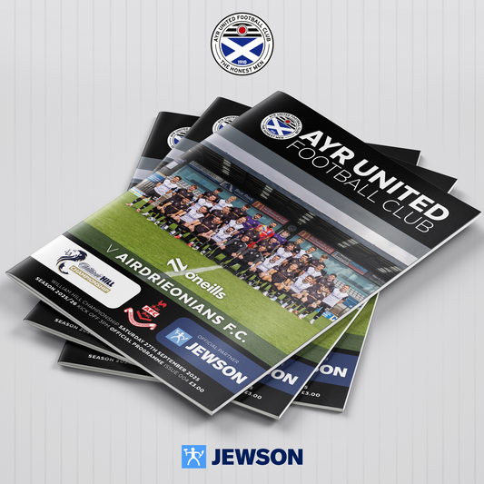 Match Programme - Ayr United vs Airdrieonians - 27/09/25