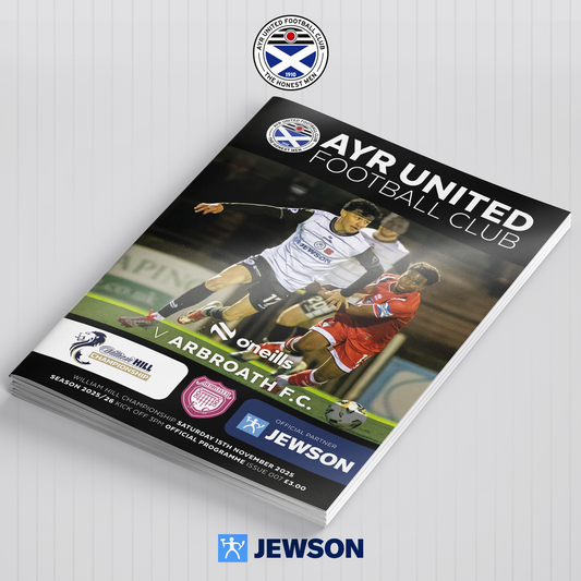 Match Programme - Ayr United vs Arbroath - 15/11/25