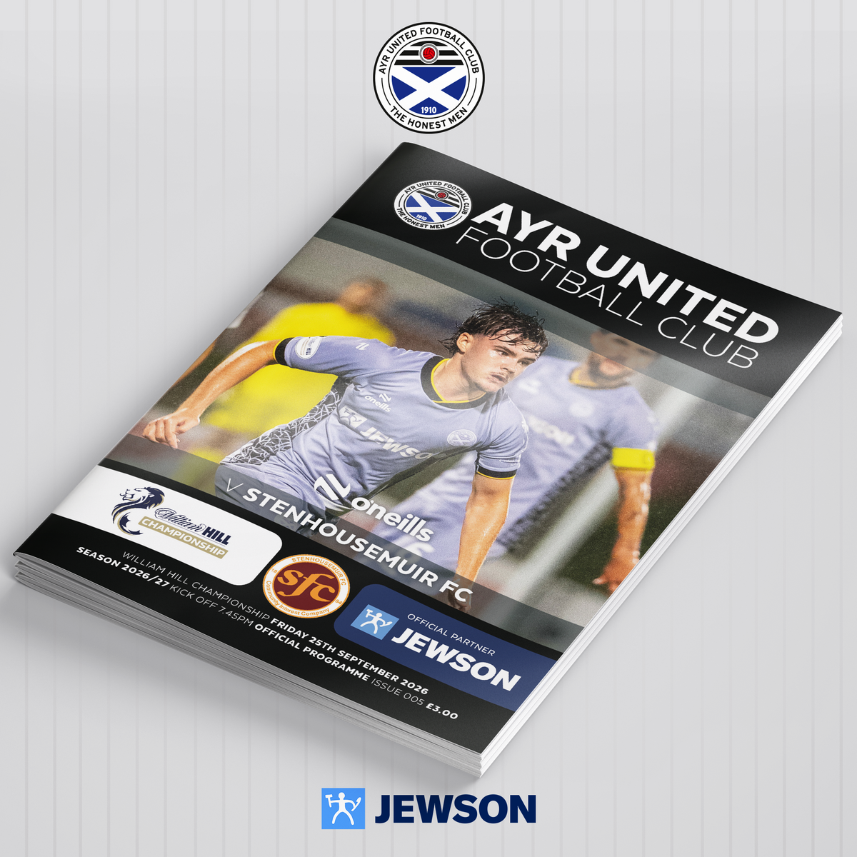 Match Programme - Ayr United vs Stenhousemuir - 25/09/26