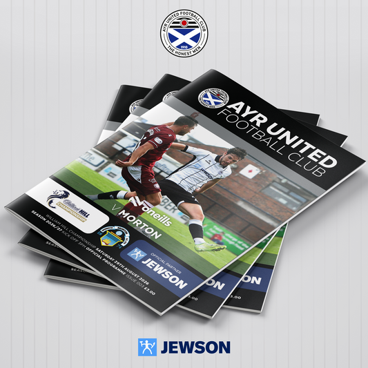 Match Programme - Ayr United vs Morton - 29/08/26