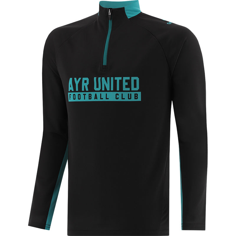 Youth Black & Teal Warm Up Half Zip