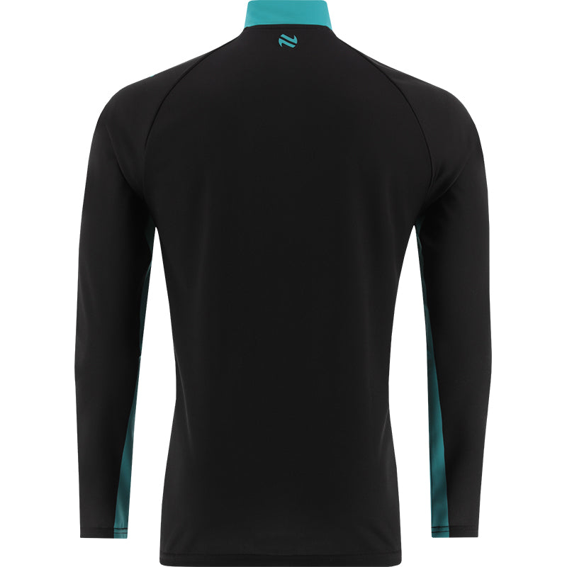 Adult Black & Teal Warm Up Half Zip