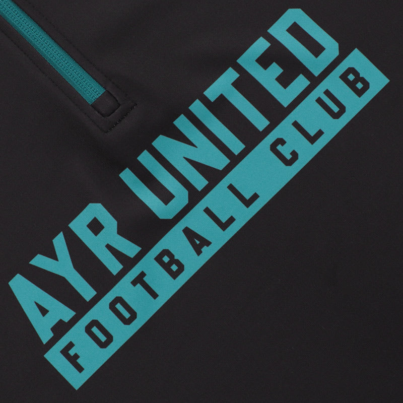 Adult Black & Teal Warm Up Half Zip