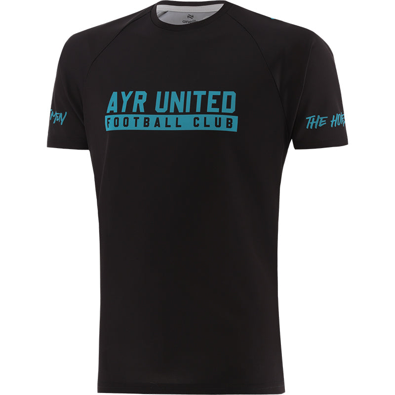 Youth Black & Teal Warm Up T-Shirt