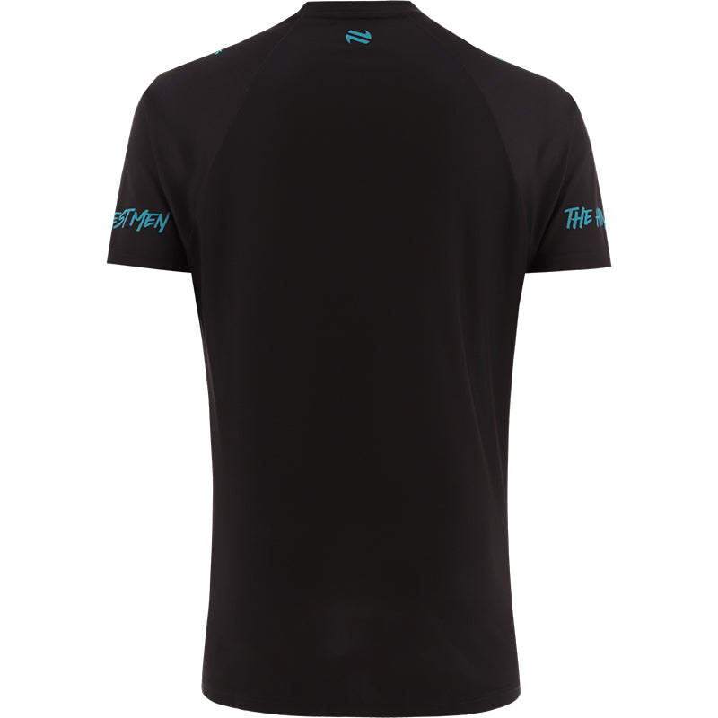 Adult Black & Teal Warm Up T-Shirt